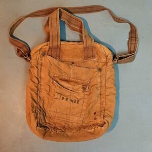 Unisex Y2K Hunter Combat Style Distressed Large Canvas Messenger Bag